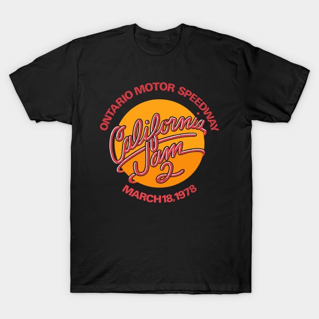 California Jam 1978 T-Shirt by DrumRollDesigns